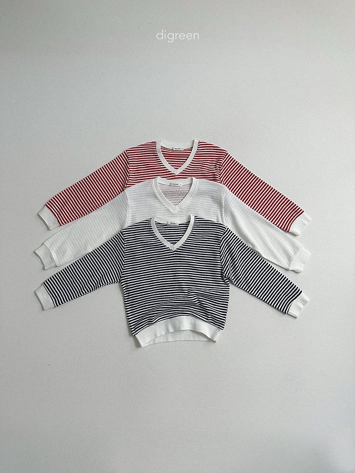 Digreen - Korean Children Fashion - #kidsshorts - Summer Stripe Sweatshirt