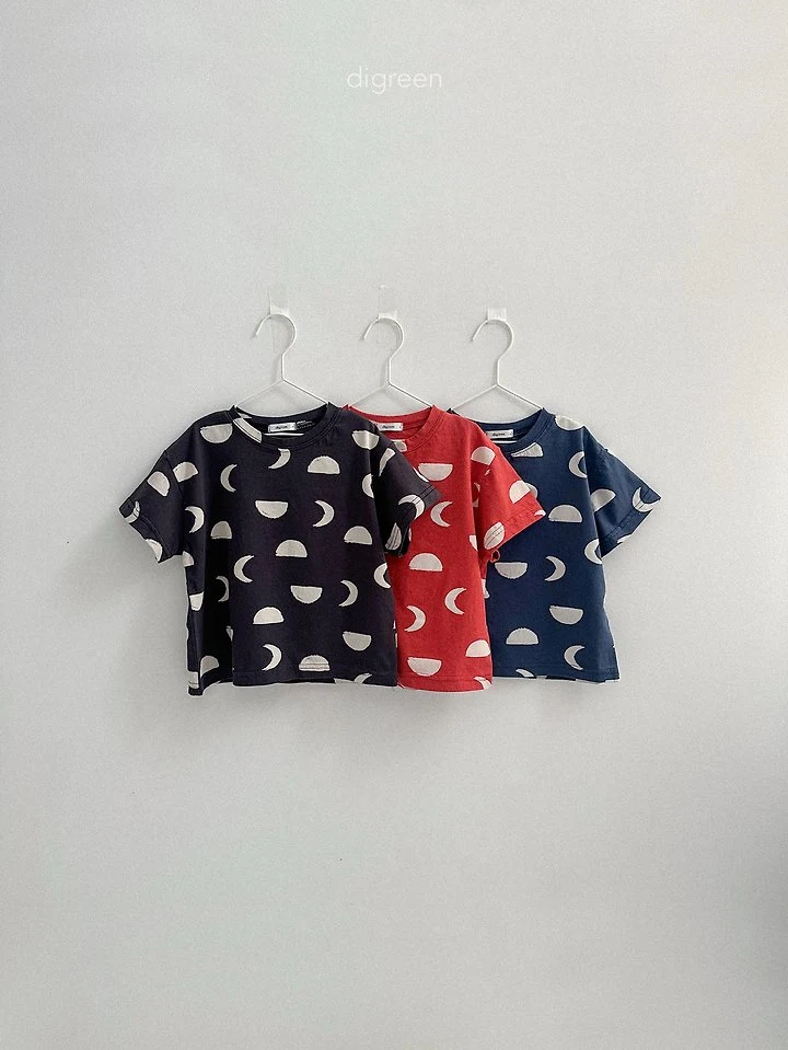 Digreen - Korean Children Fashion - #kidsshorts - Half Moon Tee