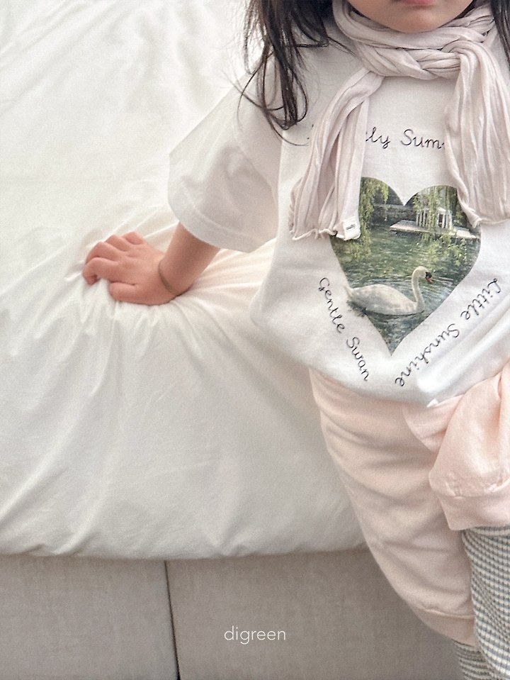 Digreen - Korean Children Fashion - #kidsstore - Pure Swan Tee - 8