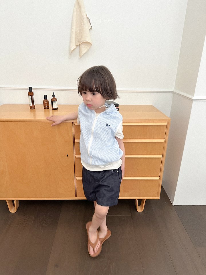 Digreen - Korean Children Fashion - #littlefashionista - Milky Hooded Vest - 6