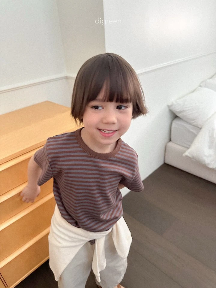 Digreen - Korean Children Fashion - #littlefashionista - Camel Short Sleeve Tee - 4