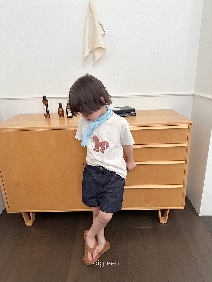 Digreen - Korean Children Fashion - #minifashionista - Diver Short Denim Pants - 5