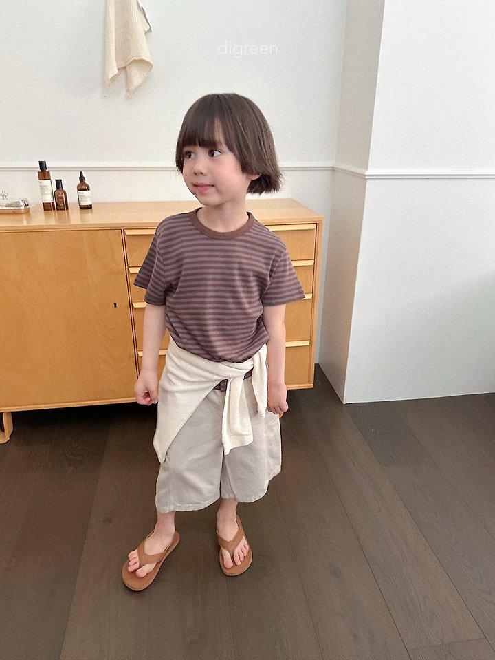 Digreen - Korean Children Fashion - #prettylittlegirls - Camel Short Sleeve Tee - 6