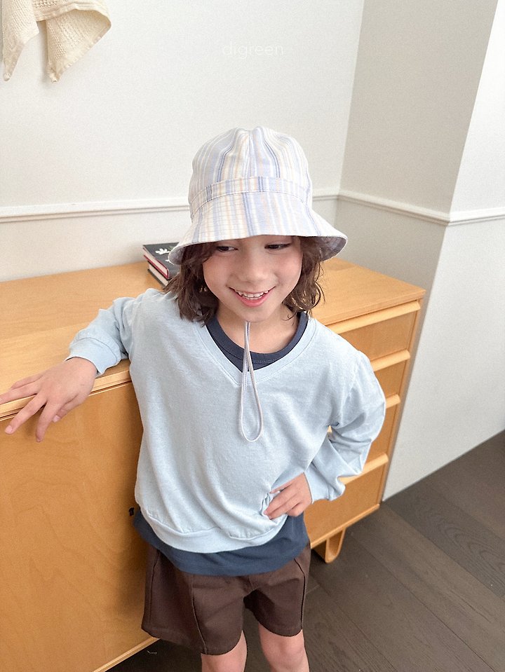 Digreen - Korean Children Fashion - #todddlerfashion - Summer V-neck Sweatshirt - 8