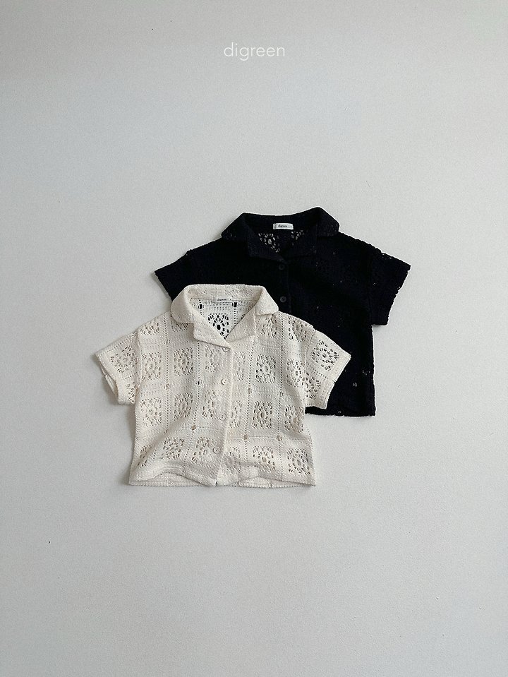 Digreen - Korean Children Fashion - #todddlerfashion - Crochet Shirt