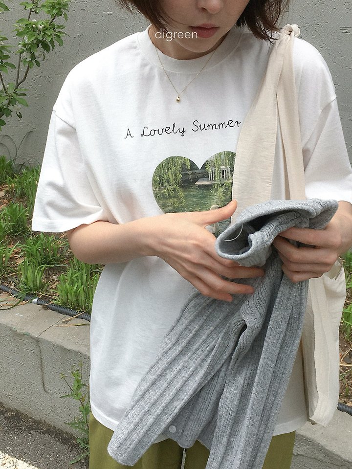 Digreen - Korean Women Fashion - #momslook - Pure Swan Tee (Mom) - 7