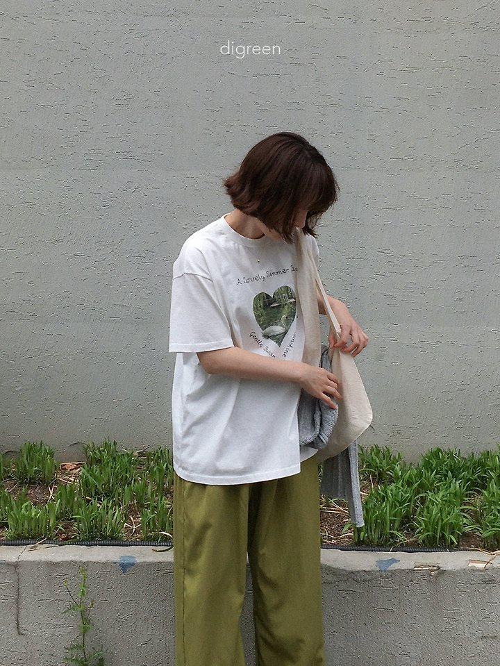 Digreen - Korean Women Fashion - #momslook - Pure Swan Tee (Mom) - 9