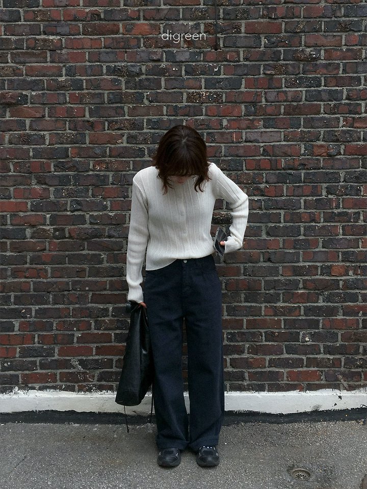 Digreen - Korean Women Fashion - #momslook - Wiggly Ribbed Cardigan (Mom) - 6
