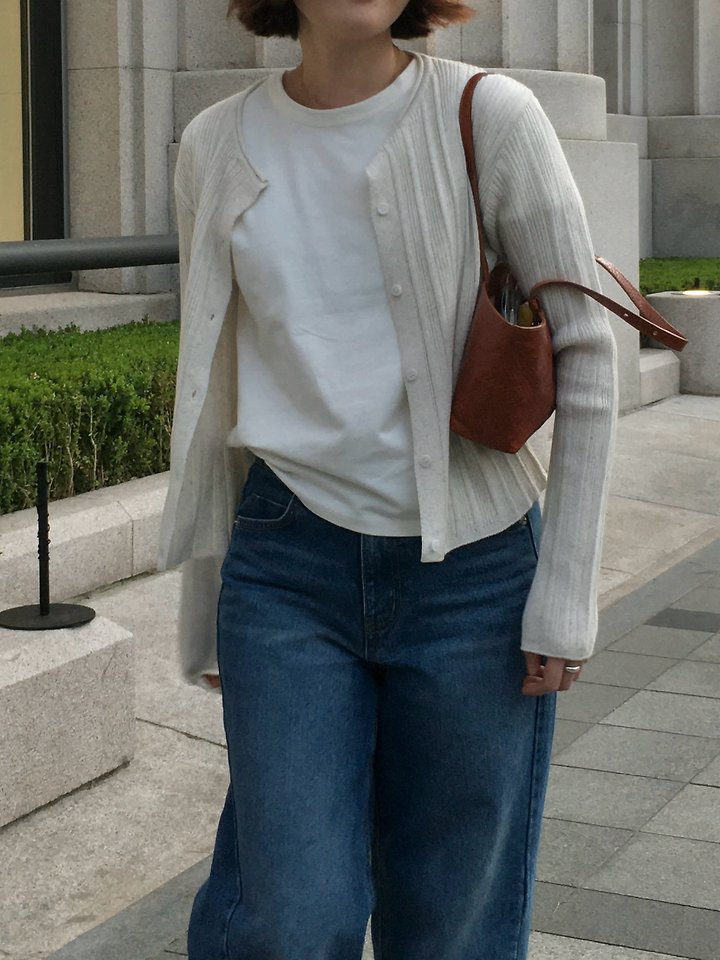 Digreen - Korean Women Fashion - #momslook - Wiggly Ribbed Cardigan (Mom) - 8