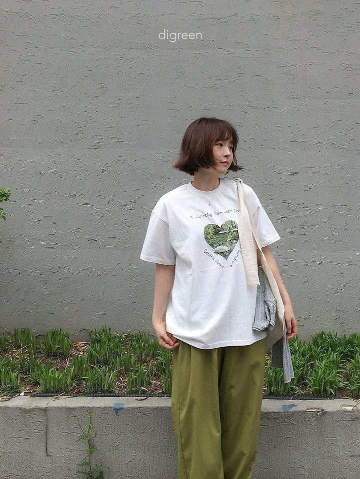 Digreen - Korean Women Fashion - #womensfashion - Pure Swan Tee (Mom) - 8