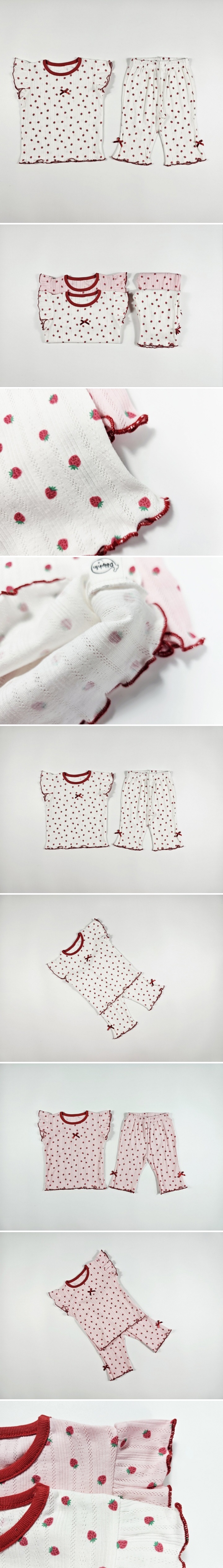 Dolphin - Korean Children Fashion - #discoveringself - Eyelet Strawberry Set