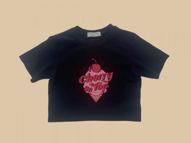 Dore Dore - Korean Children Fashion - #Kfashion4kids - Cherry Crop Tee - 5