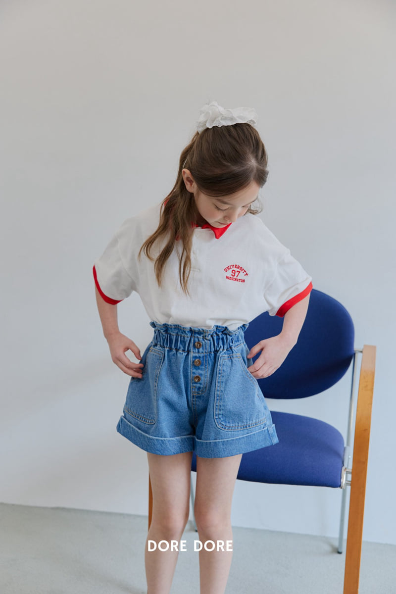 Dore Dore - Korean Children Fashion - #childofig - Color Block PK Collar Tee - 7