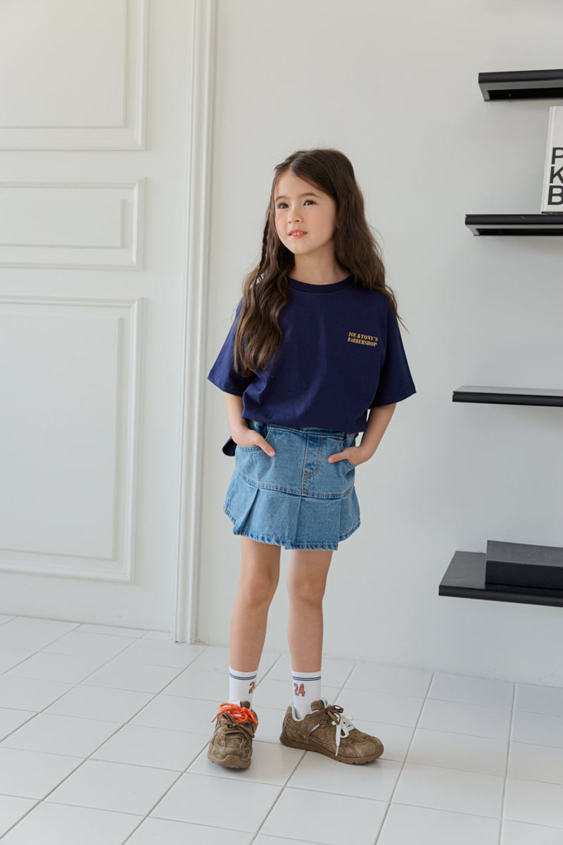 Dore Dore - Korean Children Fashion - #childofig - Shirred Denim Skort - 8