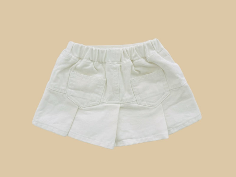 Dore Dore - Korean Children Fashion - #childofig - Shirred Skort (Ivory) - 2