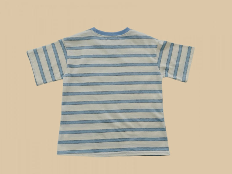 Dore Dore - Korean Children Fashion - #childofig - Triangle Embroidery Stripe Tee - 6