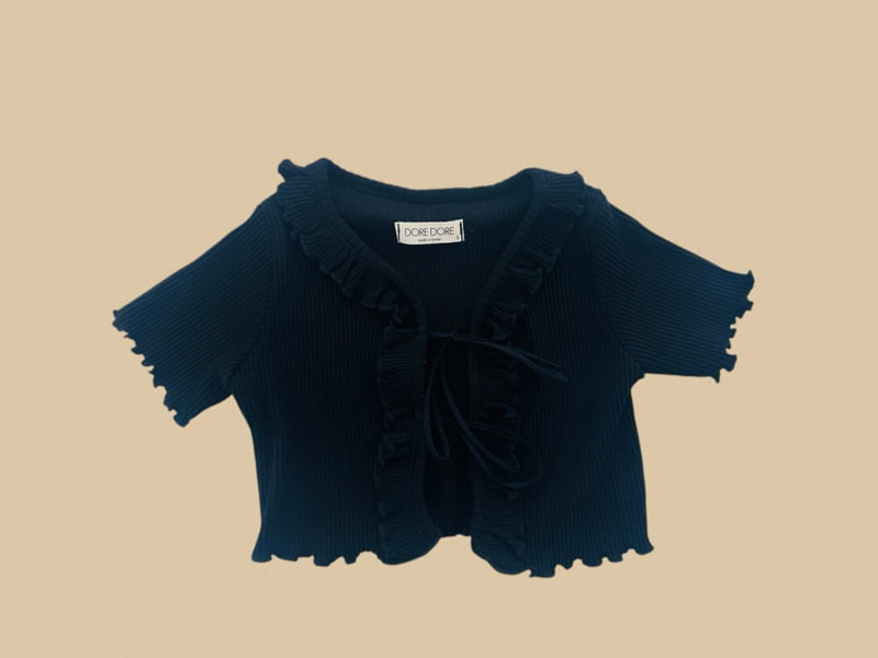 Dore Dore - Korean Children Fashion - #childofig - Frill Ribbed Cardigan - 5