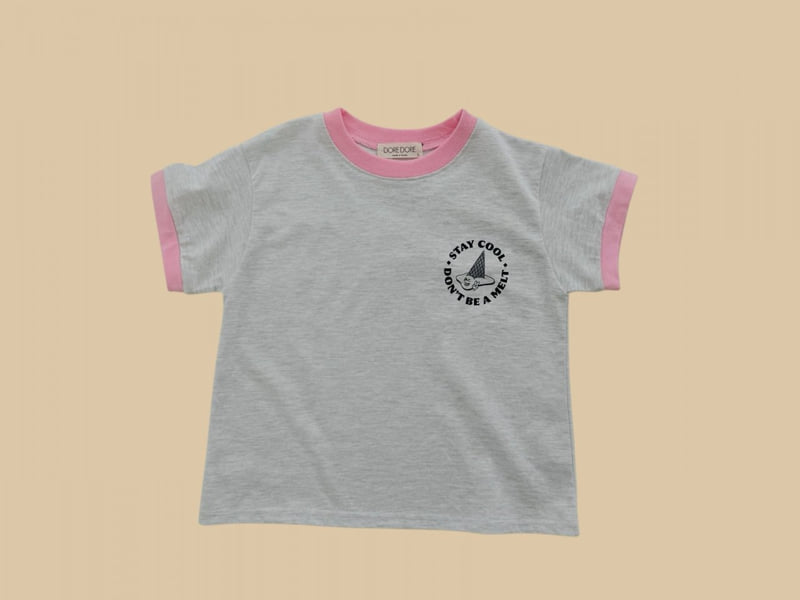 Dore Dore - Korean Children Fashion - #childofig - Color Block Short Sleeve Tee - 5