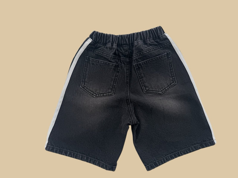 Dore Dore - Korean Children Fashion - #childrensboutique - Bermuda Double Line Denim Pants - 6