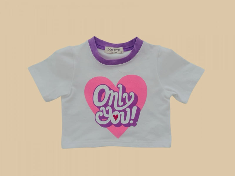 Dore Dore - Korean Children Fashion - #childrensboutique - Only You Crop Tee - 3