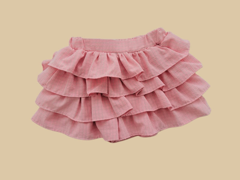 Dore Dore - Korean Children Fashion - #childrensboutique - 4-Tier Frill Skort (Check) - 3