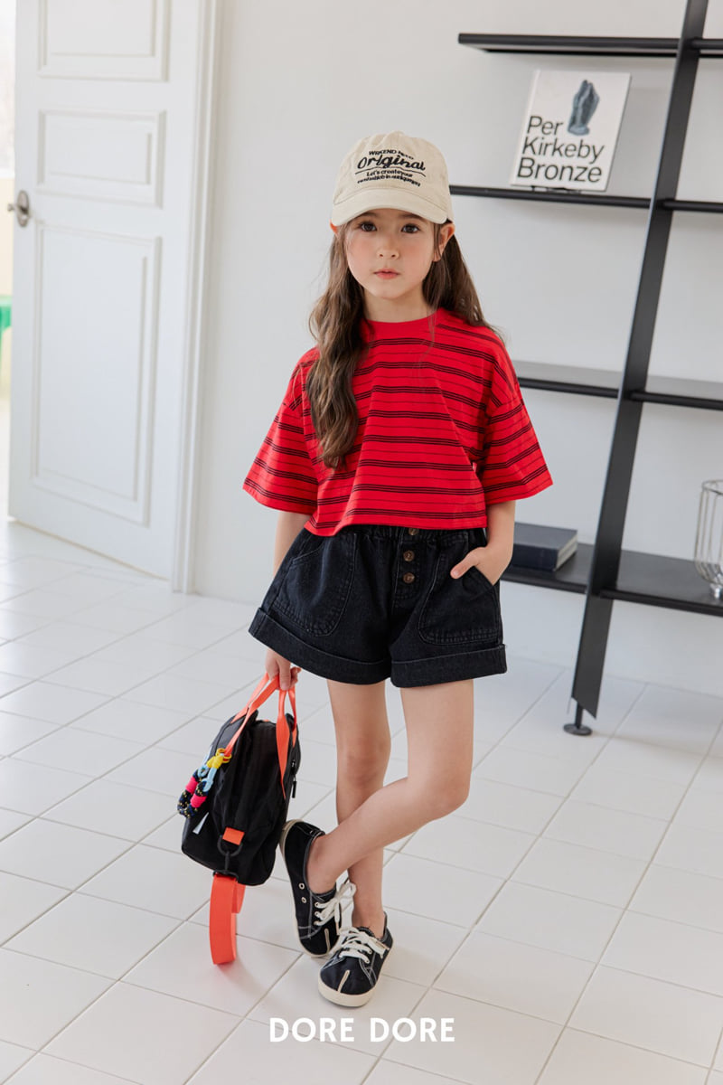 Dore Dore - Korean Children Fashion - #childrensboutique - Banding Roll-Up Shorts - 12