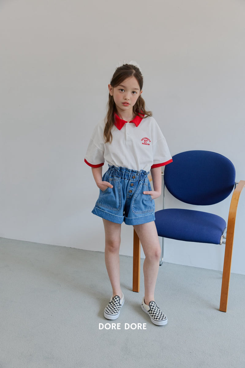 Dore Dore - Korean Children Fashion - #designkidswear - Color Block PK Collar Tee - 8