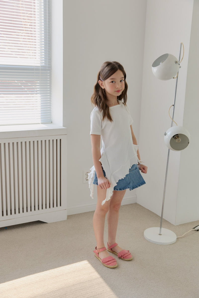 Dore Dore - Korean Children Fashion - #designkidswear - Shirred Denim Skort - 11