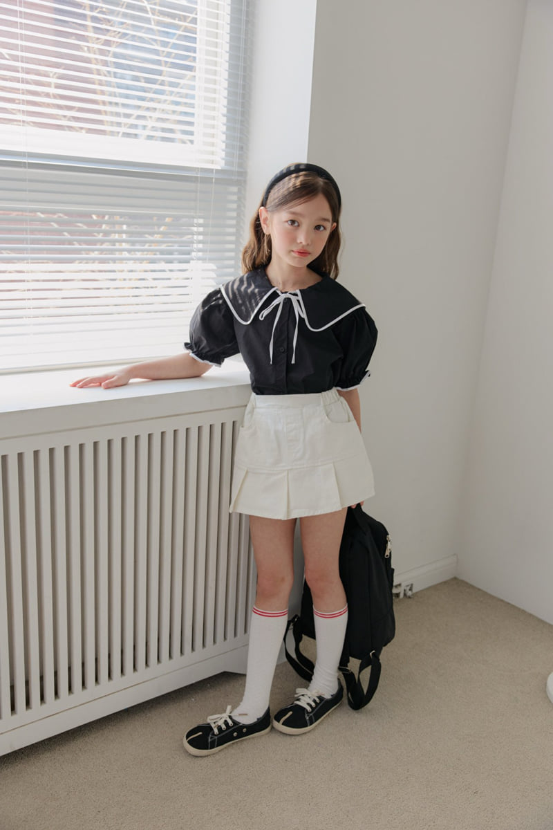 Dore Dore - Korean Children Fashion - #designkidswear - Shirred Skort (Ivory) - 5