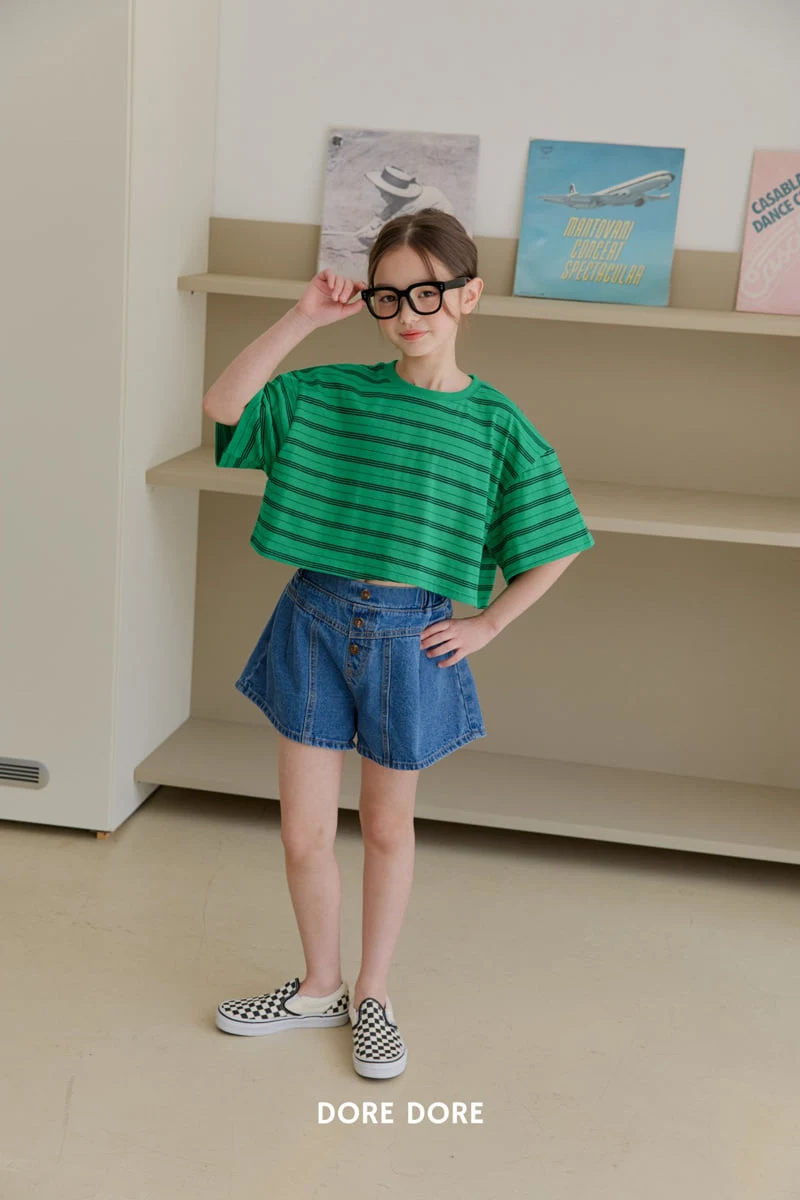 Dore Dore - Korean Children Fashion - #designkidswear - Button Denim Shorts - 11