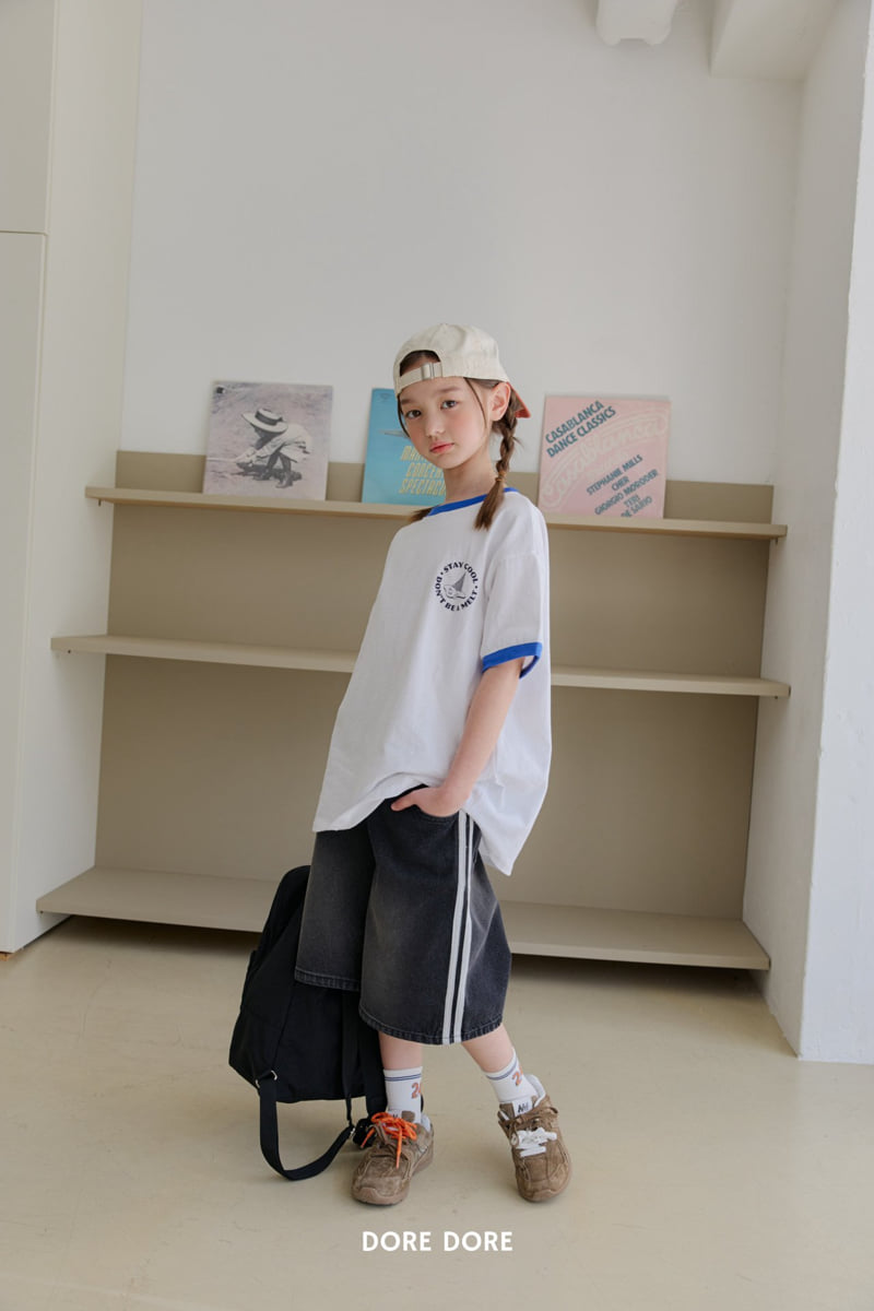 Dore Dore - Korean Children Fashion - #designkidswear - Color Block Short Sleeve Tee - 8