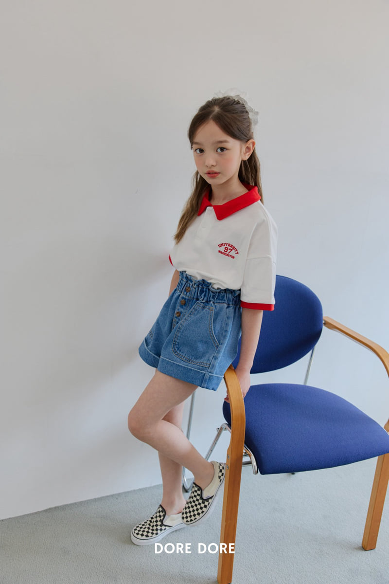 Dore Dore - Korean Children Fashion - #discoveringself - Color Block PK Collar Tee - 9