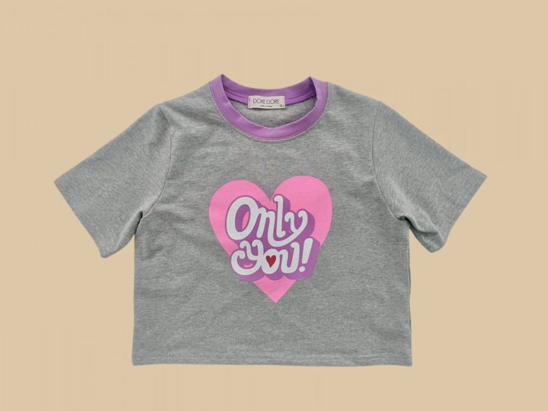 Dore Dore - Korean Children Fashion - #discoveringself - Only You Crop Tee - 5