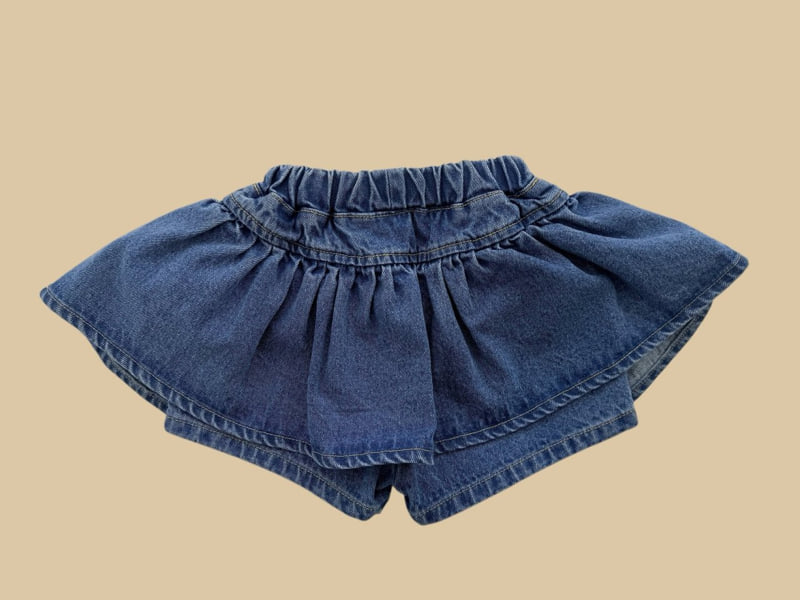 Dore Dore - Korean Children Fashion - #discoveringself - Flare Denim Skort - 2