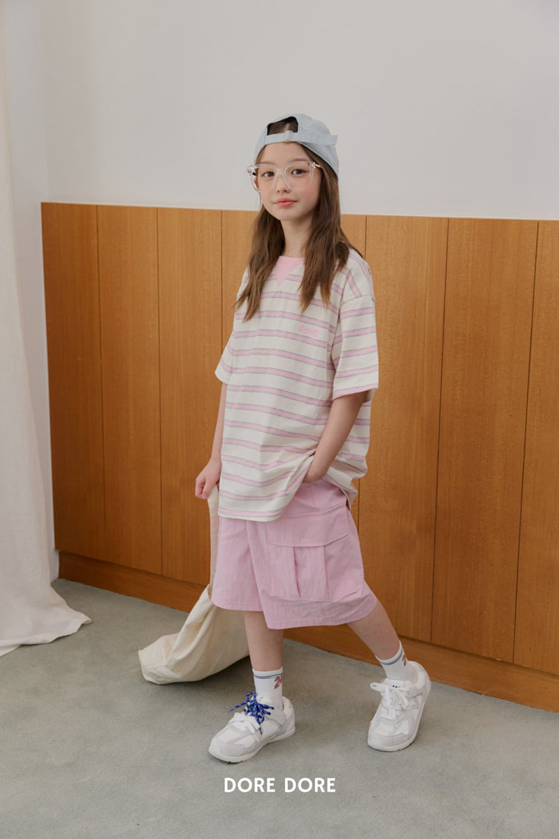 Dore Dore - Korean Children Fashion - #discoveringself - Triangle Embroidery Stripe Tee - 9