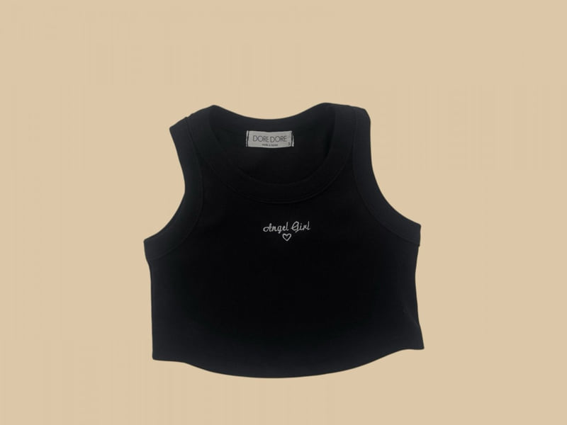 Dore Dore - Korean Children Fashion - #fashionkids - Embroidered Ribbed Sleeveless - 5