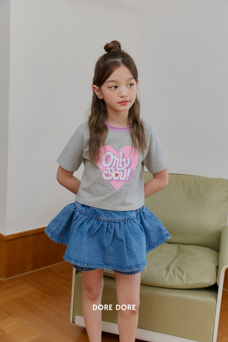 Dore Dore - Korean Children Fashion - #kidsshorts - Only You Crop Tee - 8