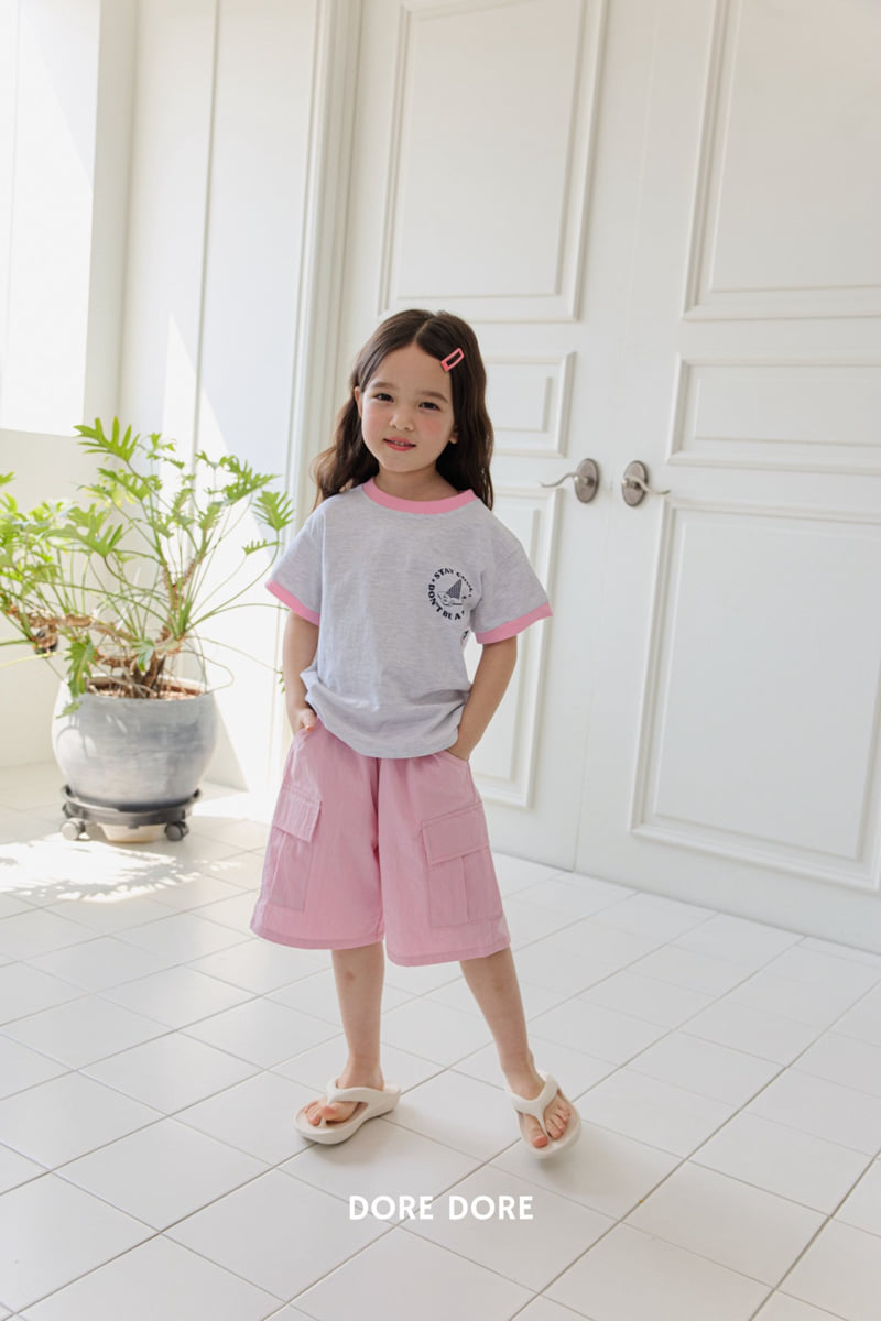 Dore Dore - Korean Children Fashion - #kidsshorts - Color Block Short Sleeve Tee - 11