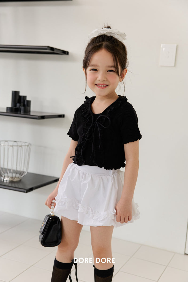 Dore Dore - Korean Children Fashion - #kidsstore - Frill Ribbed Cardigan - 11