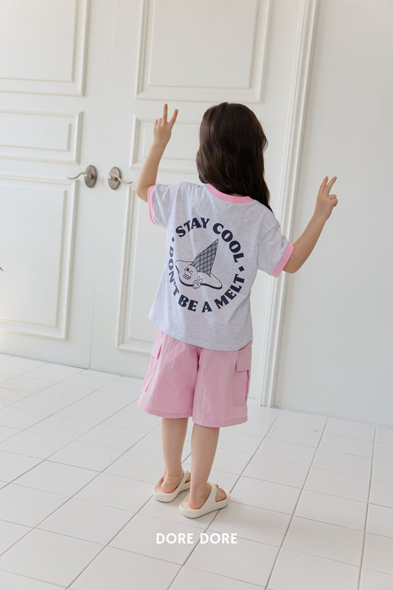 Dore Dore - Korean Children Fashion - #kidsstore - Color Block Short Sleeve Tee - 12