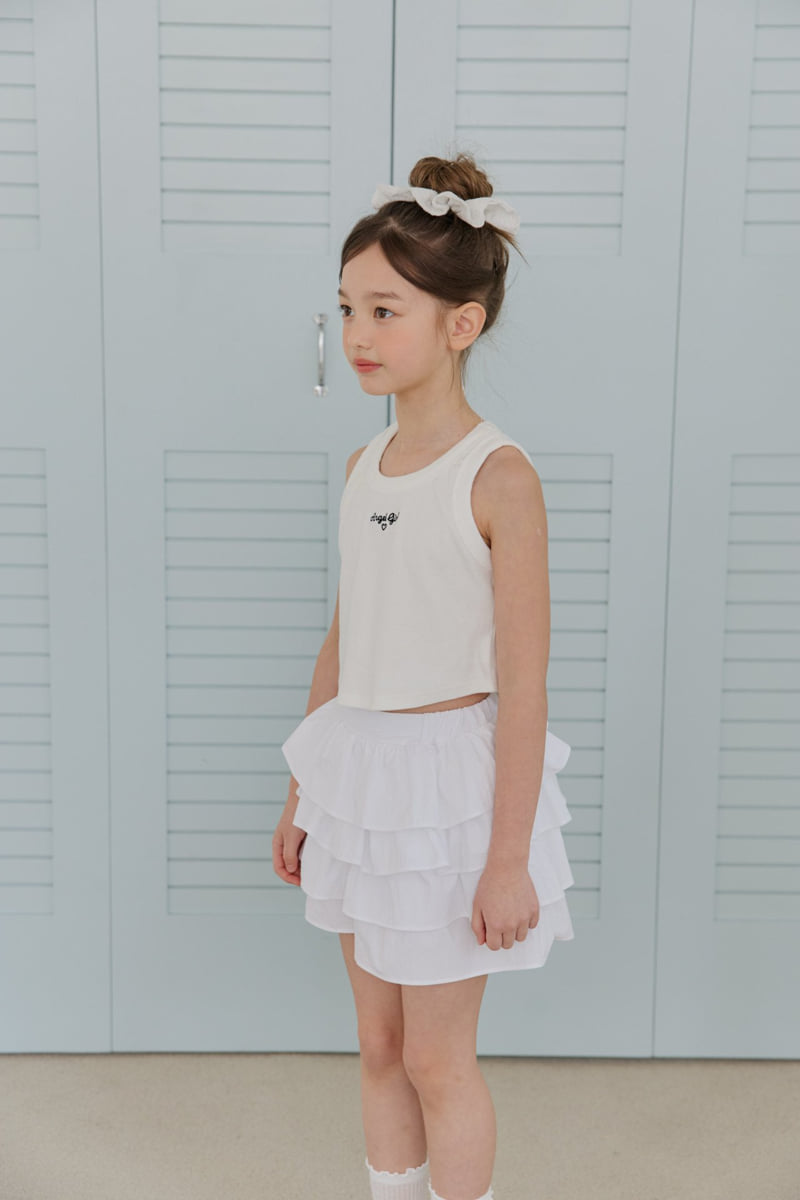 Dore Dore - Korean Children Fashion - #kidzfashiontrend - Embroidered Ribbed Sleeveless - 8