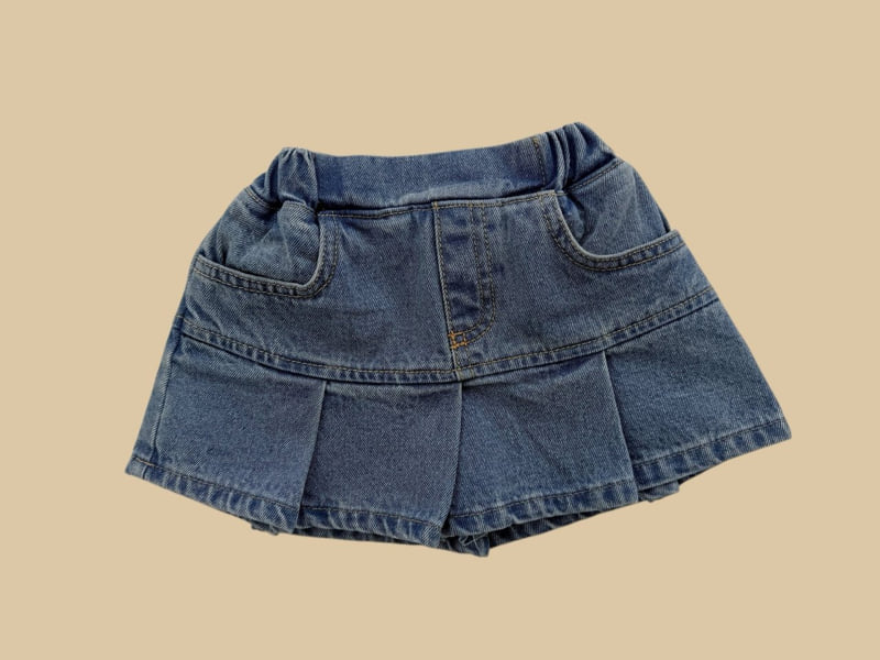 Dore Dore - Korean Children Fashion - #kidzfashiontrend - Shirred Denim Skort