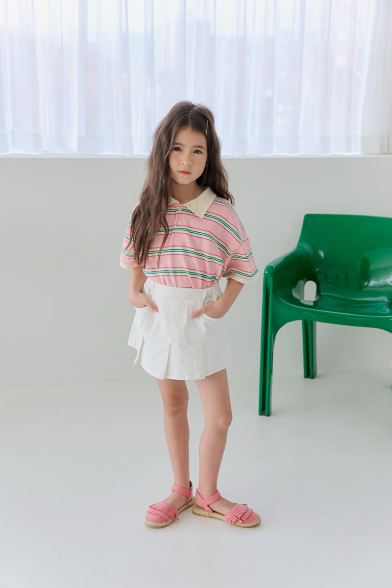 Dore Dore - Korean Children Fashion - #littlefashionista - Shirred Skort (Ivory) - 12
