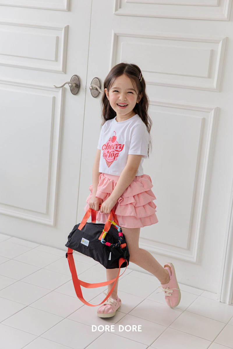 Dore Dore - Korean Children Fashion - #littlefashionista - 4-Tier Frill Skort (Check) - 11