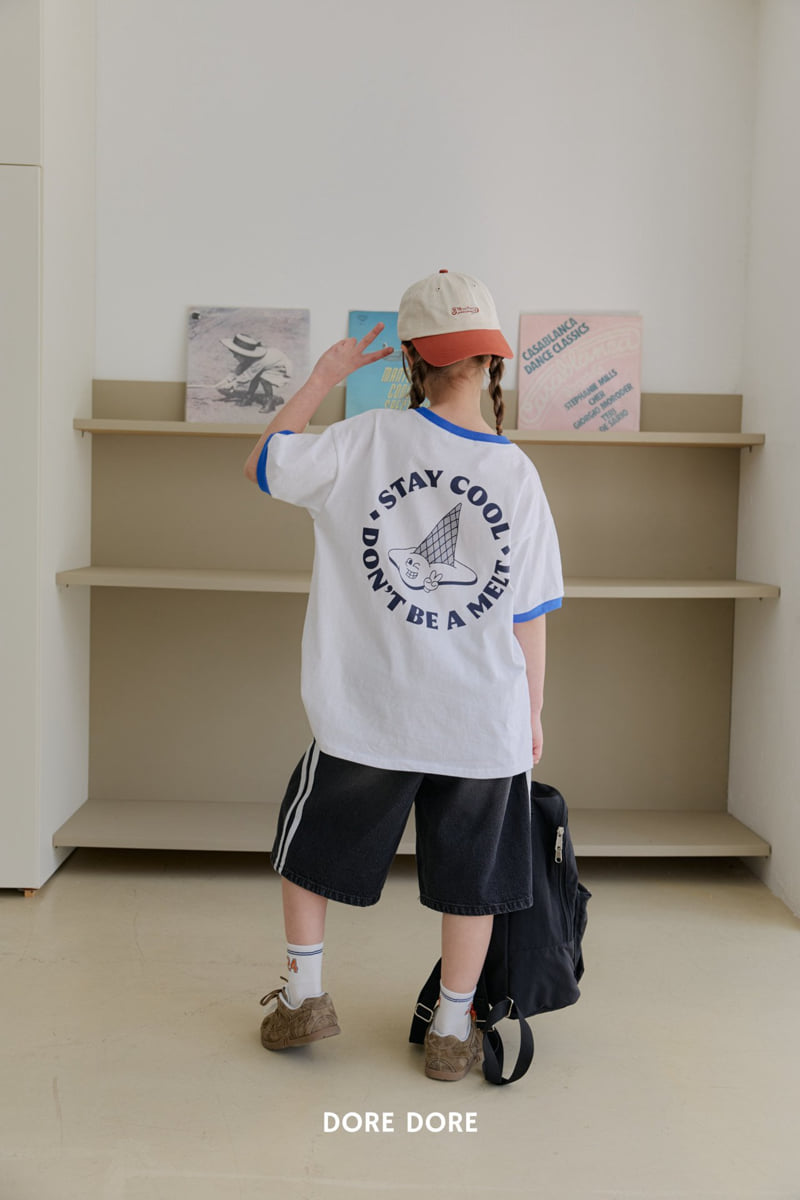 Dore Dore - Korean Children Fashion - #littlefashionista - Color Block Short Sleeve Tee