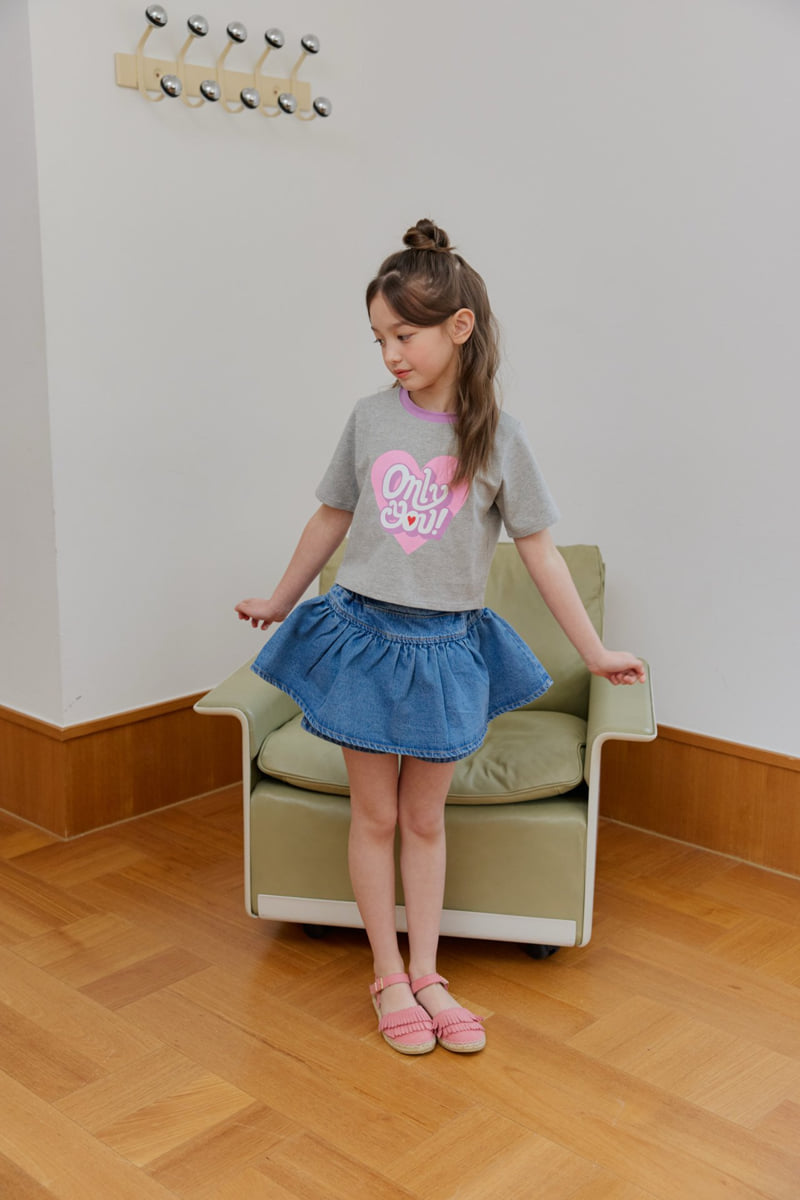 Dore Dore - Korean Children Fashion - #magicofchildhood - Flare Denim Skort - 9