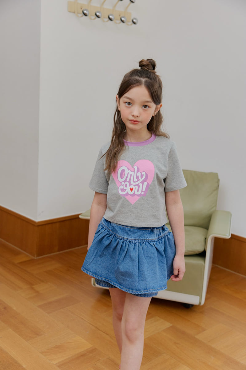Dore Dore - Korean Children Fashion - #minifashionista - Flare Denim Skort - 10