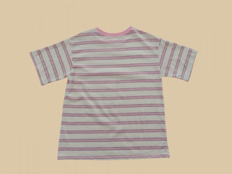Dore Dore - Korean Children Fashion - #magicofchildhood - Triangle Embroidery Stripe Tee - 4
