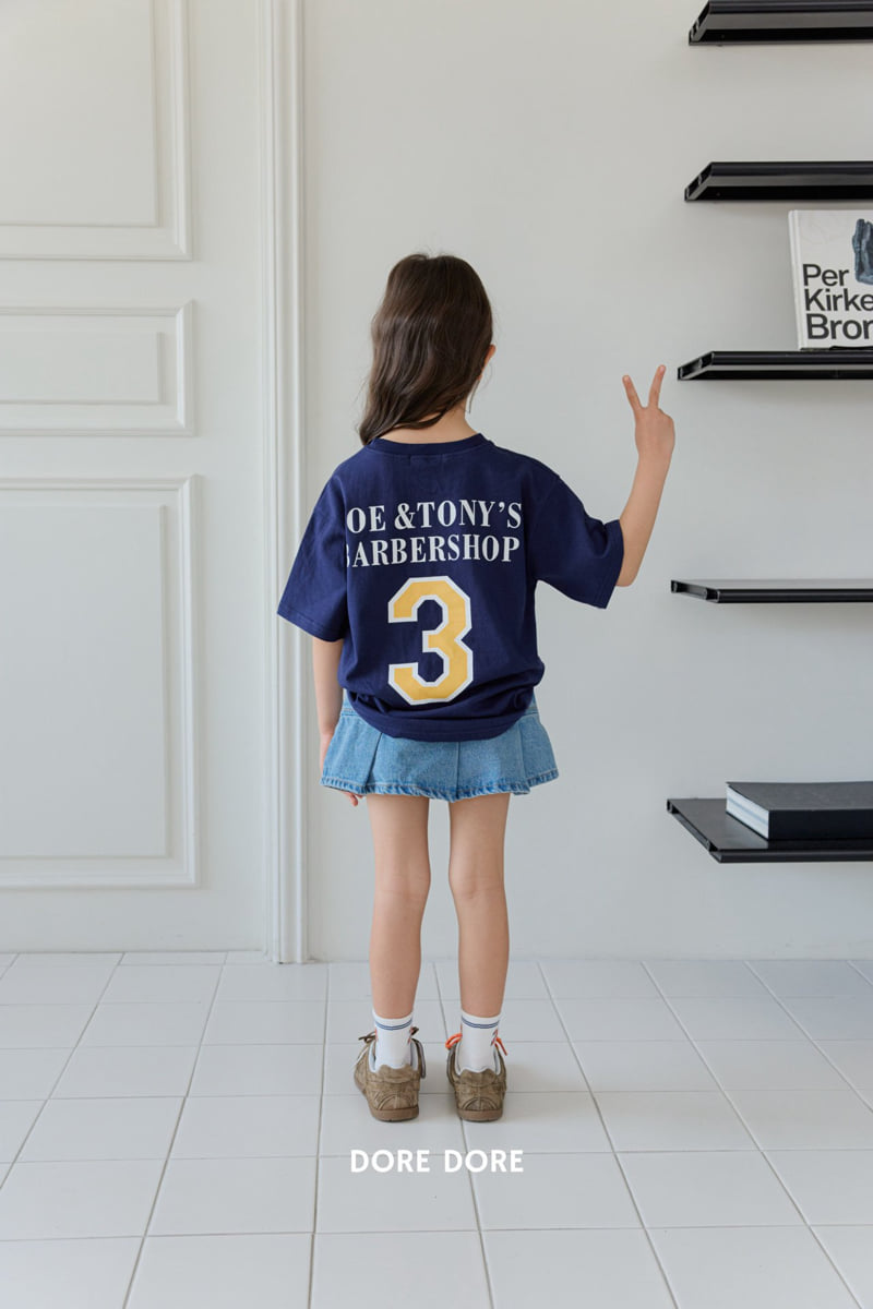 Dore Dore - Korean Children Fashion - #prettylittlegirls - Shirred Denim Skort - 6