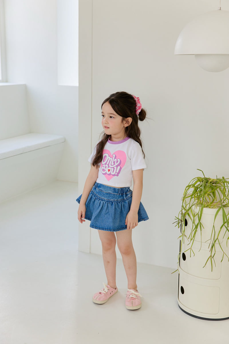 Dore Dore - Korean Children Fashion - #prettylittlegirls - Flare Denim Skort - 11